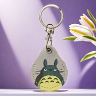 SD Cute Dragon Leather Lock Key Ring Easycard, Water Drop Shape Pattern, Leather+Easycard, Contains 