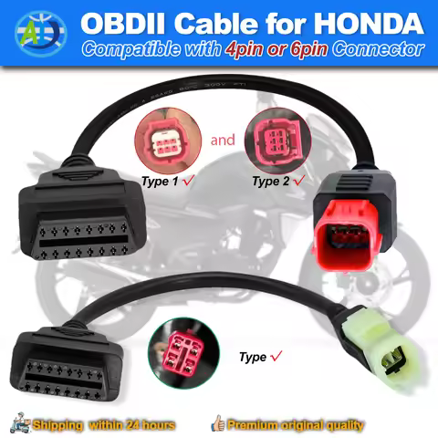 4Pin 6Pin Motorcycle Diagnostic Cable For HONDA Motorcycle EURO 5 Diagnostic Connector Motorbike OBD