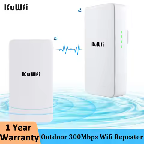 KuWFi 300Mbps Outdoor Wifi Router Repeater 2.4G Wireless Bridge Wifi Signal Amplifier Increases Wifi