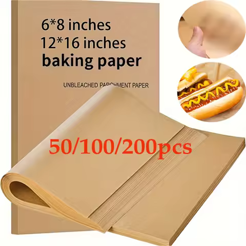 200pcs Pre-Cut Parchment Paper Baking Sheets Non-Stick, Half Sheet Pan Size for Baking Cooking Grill