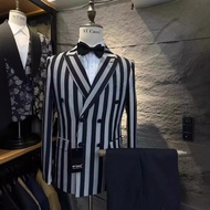 Man suit Cross-Border Men's Handsome Wedding Casual Host suit 2-Piece suit 2pcs