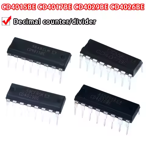 10PCS CD4015BE CD4017BE CD4019BE CD4020BE CD4021BE CD4026BE CD4029BE CD4040BE CD4060BE CD4094BE 4015
