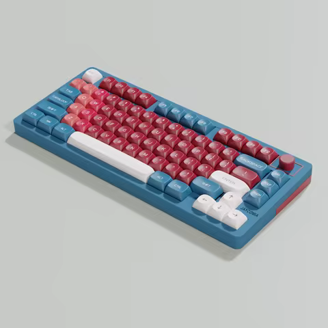 Red Bean Keycaps MOA Profile Dye-Sub KR RU Spanish German French Arabic ABNT2 ISO ANSI Layout For me