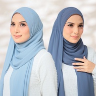 Dolsa Premium Basic Collection Half Pleated Chiffon Shawl