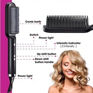 Dhewylee - Hair Straightener FH909 2 in 1 Electric Hair Straightener Comb