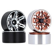 1.9 Metal Alloy Beadlock 6 Spoke Rims 1/10 RC Crawler Adventure Scx10ii trx4 mn999 HBR1001