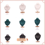TOPBEAUTYMY Jewelry Storage Rack,  Suede Necklace Display Rack,  Wooden Show Display Model Necklace