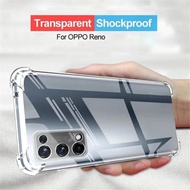 TPU Clear Case for OPPO Reno 5 4G 4 3 Pro 5G A52 A31 10X Zoom Shockproof Soft Phone Case