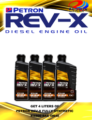 PETRON REV-X RX800 FULLY SYNTHETIC (ALL TERRAIN) DIESEL ENGINE OIL SAE 5W-40 4 Liters
