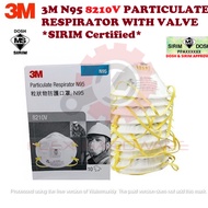 3M N95 8210V Particulate Respirator with Valve SIRIM Certified Dust Mask 10 pcs