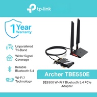 TP-Link | Archer TBE550E | BE9300 | Tri-Band | Wi-Fi 7 | Bluetooth | PCIe Adapter | Gaming | Stream