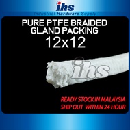 Pure PTFE Braided Gland Packing-Approx 12mm