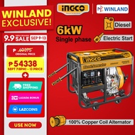 Ingco by Winland Industrial (15L) | 6KVA Silent Type Diesel Generator GDE60001-5P ING-PT