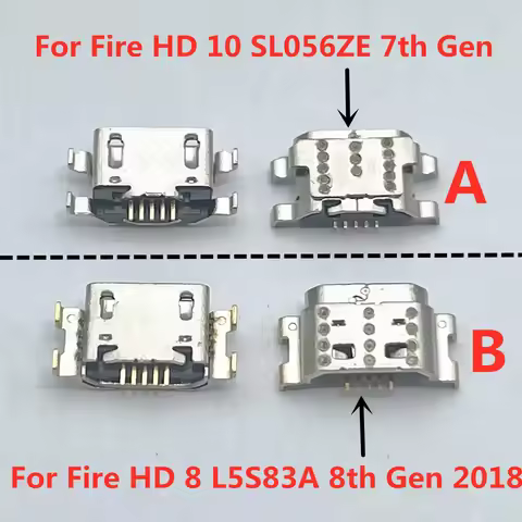 5-100pcs USB Dock Connector Charging Port Plug Charger For Amazon Kindle Fire SL056ZE 7th Gen HD 8 1