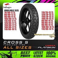 ♕TAYAR MOTORSIKAL CORSA PLATINUM CROSS S TUBELESS TYRE  70, 80, 90, 100, 110, 120, 130, 140 - 13, 14, 17, 19♡