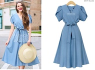 พร้อมส่งจากไทยZASHION เดรสผู้หญิงไซส์ใหญ่  Premium European Plus Size Dress Skirt