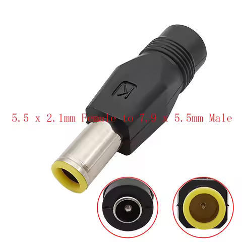 1/2/5Pcs 5.5 x 2.1mm Female Jack to 7.9 x 5.5mm Male DC Power Plug Connector Converter for Lenovo IB