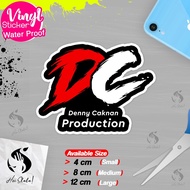 DC Music Sticker Denny Caknan Production Round Sticker Vinyl Band Java Unit Waterproof Material