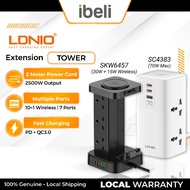 LDNIO 70W PD MULTIFUNCTIONAL UNIVERSAL DESKTOP POWER ADAPTER WITH USB PORTS TYPE-C TOWER EXTENSION S