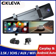 Ekleva 3 Máy Ảnh gương ô tô Ghi Video 1440P Dash Cam Carplay & Android Tự Động kết nối không dây Wif