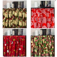 Printed Christmas Kitchen Sink - Sink Curtain