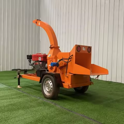 Tracked Wood Chipper 5 Inch Diesel Hydraulic Shredder Heavy Duty Self Feeding Orchard Nursery Branch