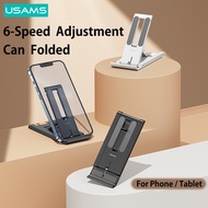 USAMS Spring Folding Desktop Tablet  Phone Stand For Mobile Phone Below 12.9 Inches Tablet Bracket