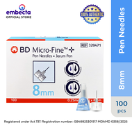 BD Micro Fine 8mm Insulin Pen Needles (Box of 100’s) Jarum Insulin Exp date: January 2028