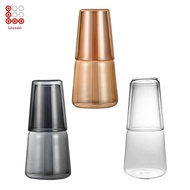 [Shiwaki3] Glass Cup Water Pitcher Set High Borosilicate Glass 800 ml Resistant Reusable