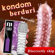 Silicone big berduri use safe reuseable 5~10 times condom berduri getah ring 安全套 避孕套 保险套 kondom taha