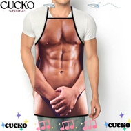 CUCKO Muscle Men Baking Apron Novelty Kitchen Funny BBQ Chef