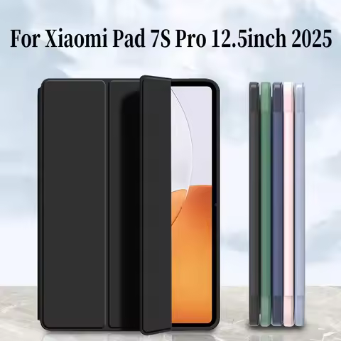 Tablet Cases For Xiaomi Pad 7S Pro 2025 12.5inch Tri-Folding Flip Stand For Xiaomi Pad 6s Pro 12.4 C