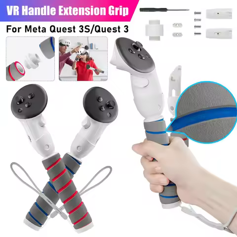 VR Handle Attachments Accessories Enhance VR Game Experience Dual Handles Extension Grips for Meta Q