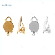 REDD 50Pieces Non-Pierced Earrings Components Earring Converter for Earring Making