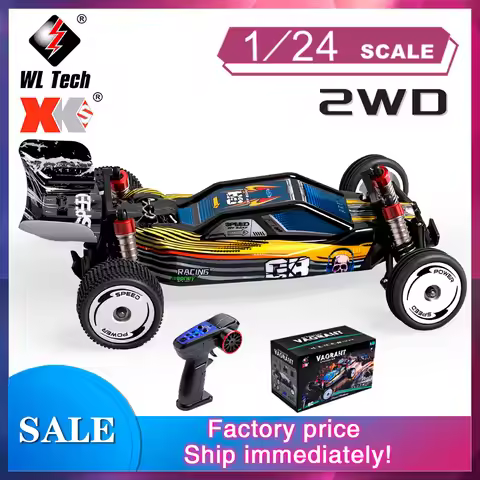 WLToys 1/24 RC Racing Car 244016 2WD 15-20-25KM/h 50M Distance 2.4Ghz Electric Remote Control Model 