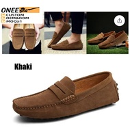 Handmade genuine leather loafers flat shoes Moccasin casual loafers lazy driving boat peas men's dress shoes custom men shoes