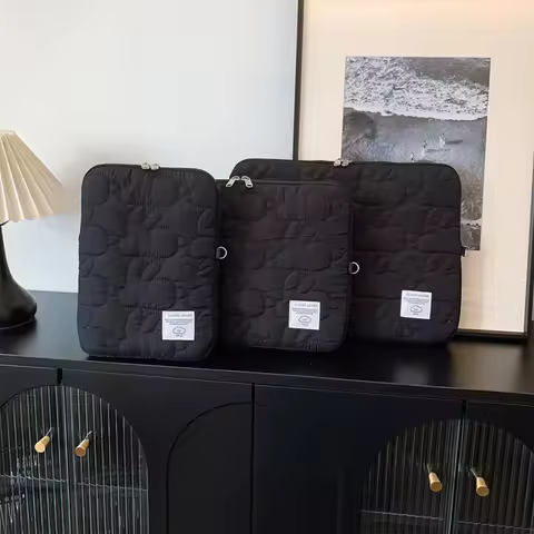 Cute Quilted Embroidery Rabbit Pattern Student Laptop Bag 11-15 In Computer Bag Protection Case File