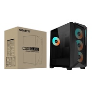 Gigabyte C301 GLASS E-ATX Mid-Tower PC Case with 4 ARGB Fans - Black/White