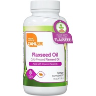 Zahler Organic Flaxseed Oil - 1000mg Softgels - Organic Omega 3 ALA Supplement - Kosher Non-GMO Glut
