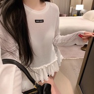 Original AAA+mi Women's Early Autumn T-Shirt - Lace Detail & Slimming Hem