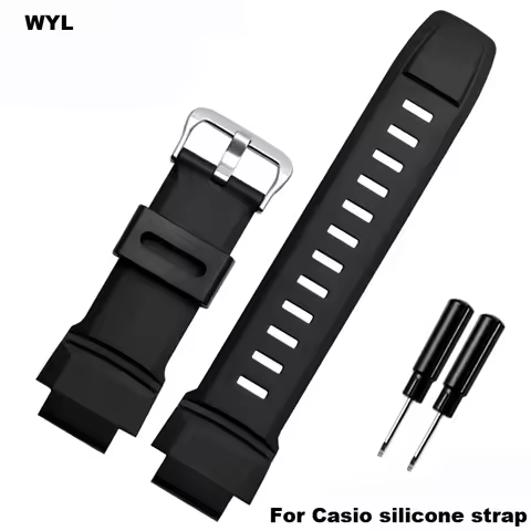 Silicone Wrist Strap For Casio PROTREK PRG-260/270/550/250 PRW-3500/2500/5100 Replacement Black Brac