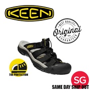 [KEEN] NEWPORT SLIDE MEN'S - BLACK/YELLOW FOOTWEAR