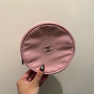 Chanel 粉色圓形化妝包