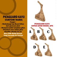 KAYU Yamaha APX Acoustic Guitar Wood Pickguard Can Custom Name