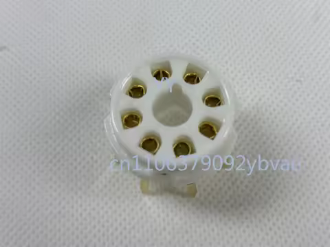 10PCS Gold Plated K8A 8-Pin Ceramic Tube Sockets PCB Mount for 6P3P 6SN7 6N8P 6N9P 5Z3P 5Z4P 6550 KT