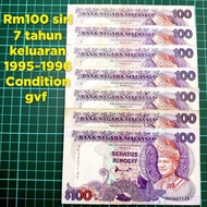A498 rm100 siri 7 duit kertas lama duit syiling lama mata wang lama duit Malaysia lama tabung duit k