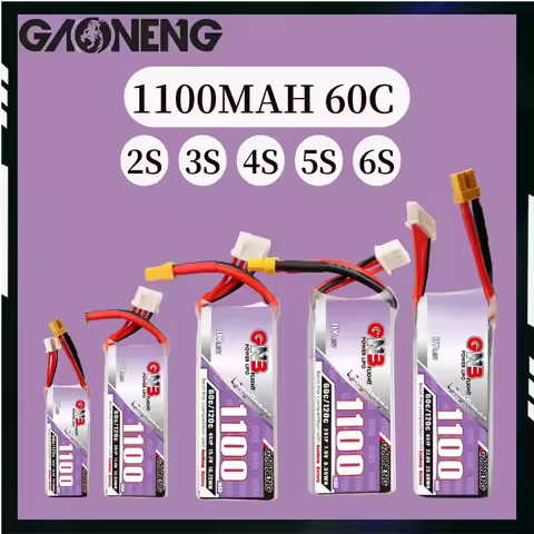 Gaoneng GNB 1100mAh 60C 2S 3S 4S 5S 6S 7.6V 11.4V 15.2V 19.0V 22.8V Long Range Lipo Battery With XT3