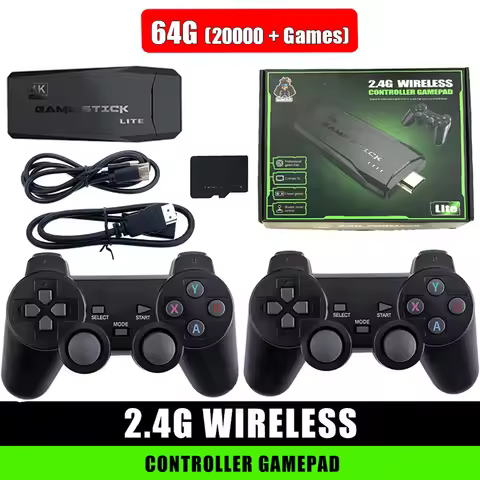 X2 Plus/K8/M8/M15 Game Console Built-in 20000 Games 64GB/256GB Wireless Controller 4K HD 2.4G Stick 