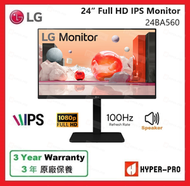 LG - 24BA560-B 24” Full HD IPS 100Hz 護眼 顯示器 內置揚聲器