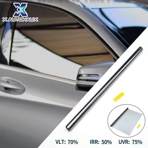 X Autohaux 40cm x 2m Car Window Tint Film Nano Ceramic VLT 13%-70% Gray Privacy Film 2mil Thickness 
